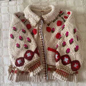 Free People Rose Bud Cardigan Size Small